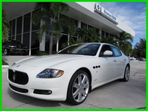 12 bianco eldorado white quattroporte s *leather &amp; wood steering wheel w/paddles