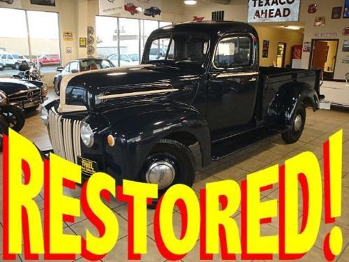 Restored 1947 ford 3/4 ton fat fender step-side flat-head 4-speed 48 49 50 51 52