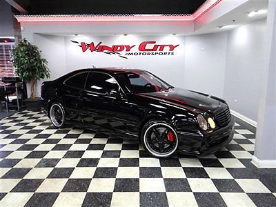 2002 mercedes benz clk55 ///amg v8 coupe custom body &amp; wheels low miles fl car