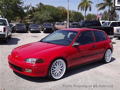 1993 honda civic dx hatchback clean carfax low miles 1.5l four cylinder auto fl