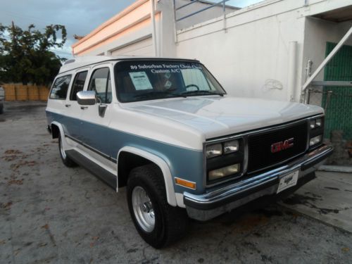 1989 gmc v1500 suburban 4x4 factory choo-choo, 4-door 5.7l, restored