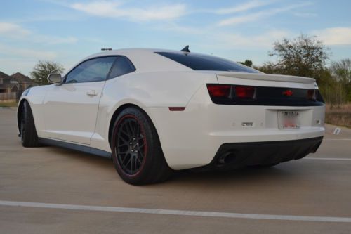 Supercharged 2010 camaro, forgeline wheels, custom, lowered, white, coilovers